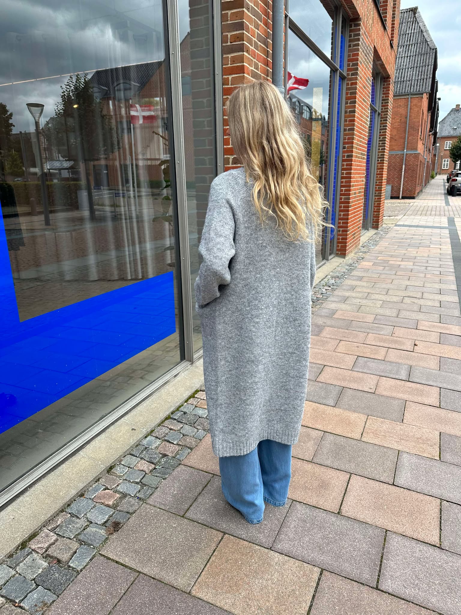 OBJMILU Knit Cardigan - Medium Grey Melange